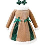 Photo 1 of AIKEIDY Toddler Baby Girl Christmas Dress Long Sleeve Velvet Dress for Holiday Wedding Party (SIZE EUR 80)
