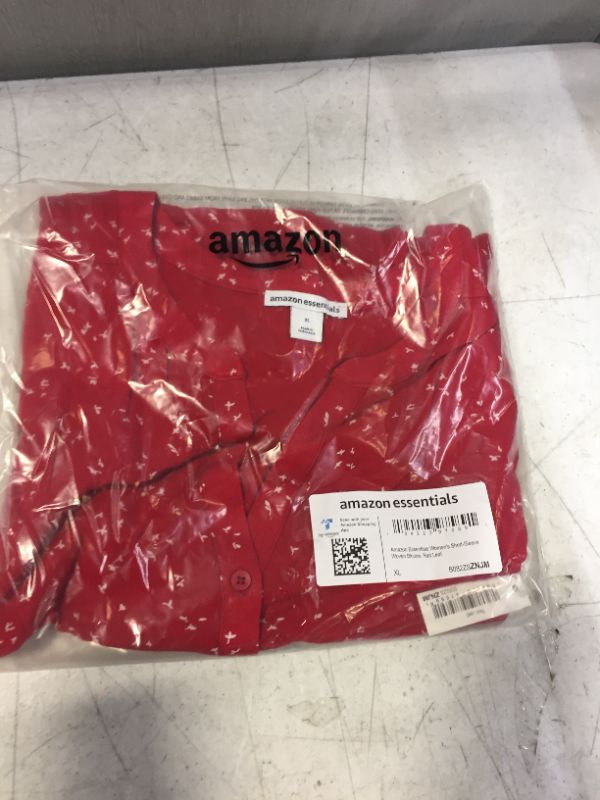 Photo 1 of Amazon Essentials Women's Short-Sleeve Woven Blouse SIZE XL
