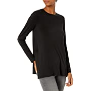 Photo 1 of Daily Ritual Women's Soft Rayon Jersey Crew Neck Long-Sleeve Split-Hem Tunic SIZE XL
