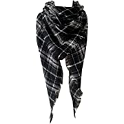 Photo 1 of Wander Agio Womens Warm Long Shawl Winter Wraps Large Scarves Knit Cashmere Feel Plaid Triangle Scarf
