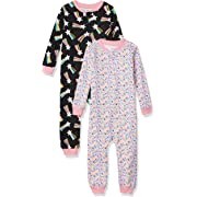 Photo 1 of Amazon Essentials Toddlers and Baby Girls' Snug-Fit Cotton Footless Sleeper Pajamas, Multipacks 12M
