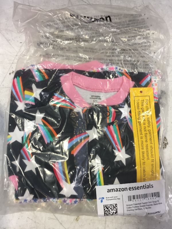 Photo 1 of Amazon Essentials Toddlers and Baby Girls' Snug-Fit Cotton Footless Sleeper Pajamas, Multipacks 12M

