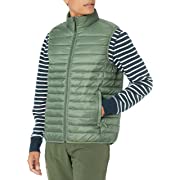 Photo 1 of Amazon Essentials Men's Lightweight Water-Resistant Packable Puffer Vest LARGE
