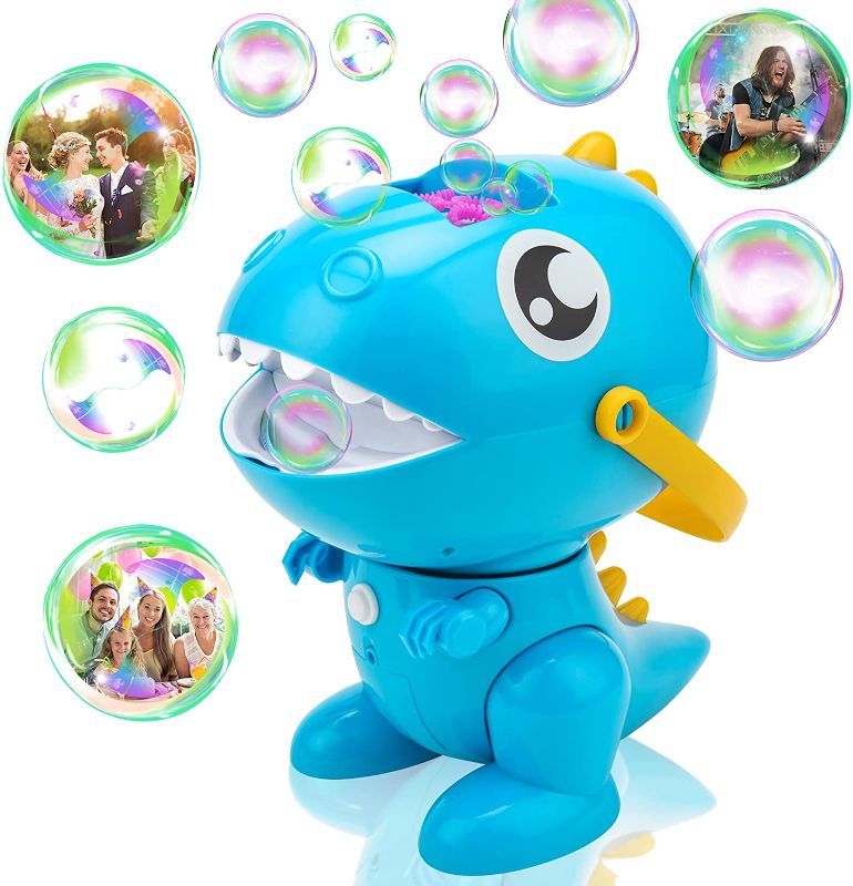 Photo 1 of Bakeling Bubble Machine,2 in 1 Bubble Gun,180° Rotated Bubbles for Kids, Foam Machine Bubble Machine for Kids Bubble Machine for Toddlers 1-3 Bubble Blower with Bubble Liquid