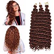 Photo 1 of 3Pasks 22" Ocean Wave Crochet Hair Deep Twist Braiding Hair Wave synthetic Braids hair extension (22 inch, 30#)
