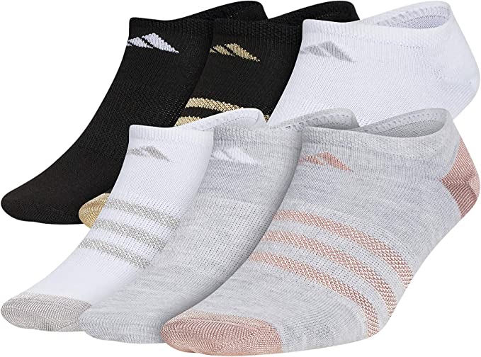 Photo 1 of adidas mens Kids-girl's Superlite No Show Socks (6-pair). 3-9Y
