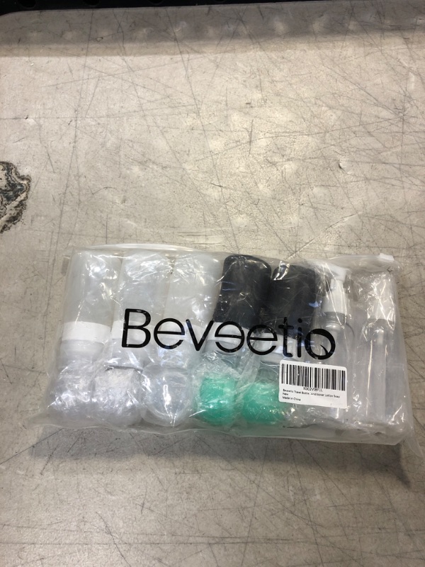 Photo 2 of Beveetio Travel Bottles TSA Approved 15 Pack,2.2oz Silicone Refillable Size Containers, BPA Free Travel Tubes Toiletries for Cosmetic Shampoo Cream Conditioner Lotion Soap 2.2 OZ Black & white