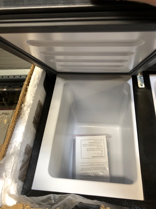 Photo 4 of Anukis Compact Refrigerator 4.0 Cu Ft 2 Door Mini Fridge with Freezer For Apartment, Dorm, Office, Family, Basement, Garage, Black 4.0 Cu Ft black
