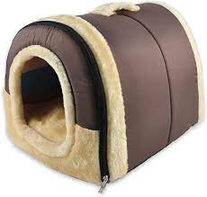 Photo 1 of ANPPEX Igloo Dog House, Portable Cat Igloo Bed with Removable Cushion, 2 in 1 Washable Cozy Dog Igloo Bed Cat Cave, Foldable Non-Slip Warm for Pets Puppy Kitten Rabbit L A302