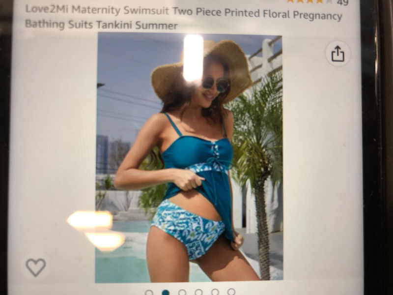 Photo 1 of Love2Mi Maternity Swimsuit Two Piece Printed Floral Pregnancy Bathing Suits Tankini Summer, Medium
