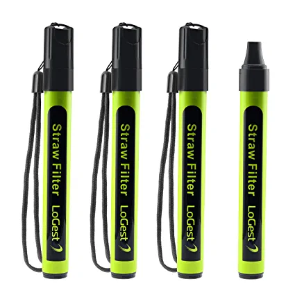 Photo 1 of 4 Pack Water Filter Straw - Water Purifying Device - Portable Personal Water Filtration Survival - for Emergency Kits Outdoor Activities and Hiking - Water Filter Camping Travel Survival Backpacking
