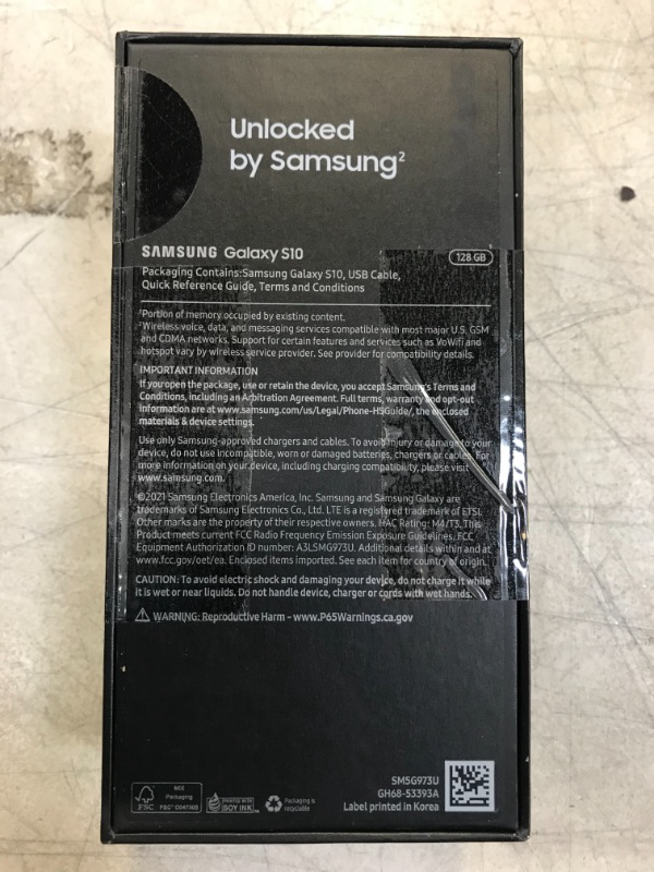 Photo 4 of Refurbished Samsung SM5G973UZKAXAA Galaxy S10 128GB CPO