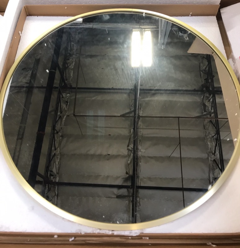Photo 1 of Beauty4U Matte Gold Wall Mirror 20” Round Mirror Metal Framed Mirror Circle Wall-Mounted Mirror, Circular Mirror for Bathroom Wall Decor Living Room
