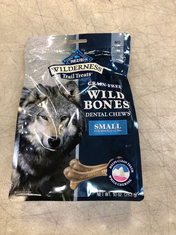 Photo 2 of Blue Buffalo Wilderness Wild Bones Grain Free Dental Chews Dog Treats, Small 10-oz Bag EXP JAN 09/24
