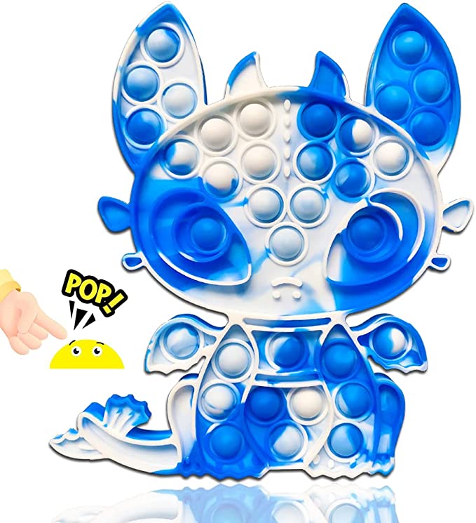 Photo 1 of Big Push Pop Fidget Toys, Stress Reliever Jumbo Popper Fidget Sensory Toy for ADHD Boys Girls, Anime Cartoon Pop Push it Toys and Early Educational Pop Its Toys Gift for Kids
