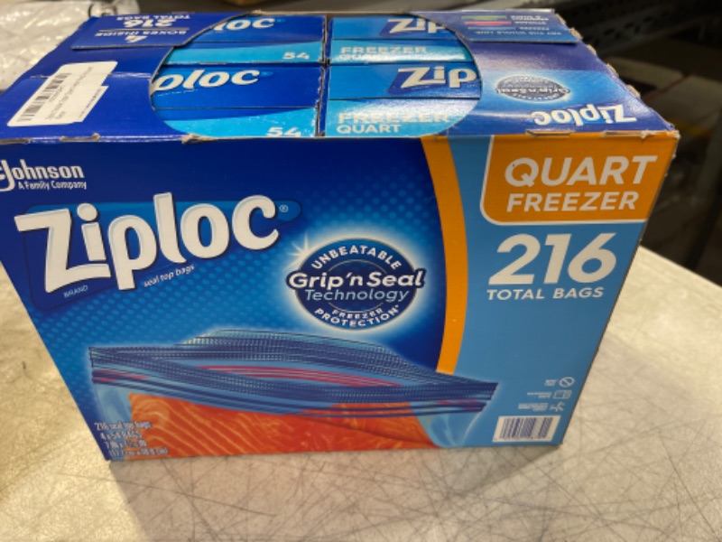 Photo 2 of Ziploc Double Zipper Quart Freezer Bags, 216 Count