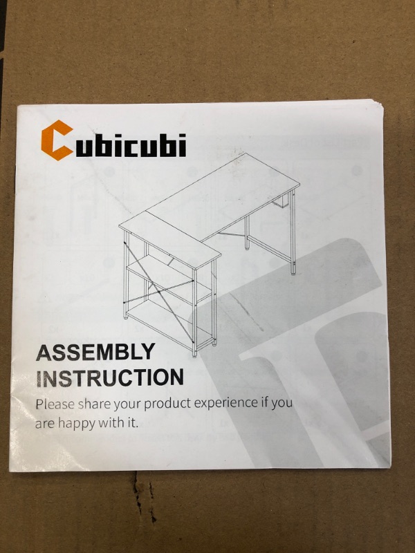 Photo 1 of CUBICUBI COMPUTER DESK 40" MODEL UNKNOWN ** USED / MISSING PCS UNKNOWN 