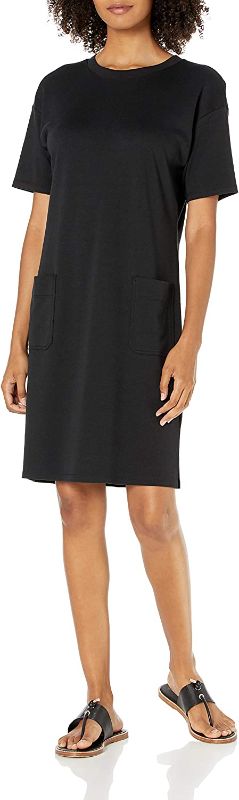 Photo 1 of Daily Ritual Women's Pima Cotton and Modal Interlock Patch-Pocket T-Shirt Dress
, SIZE M