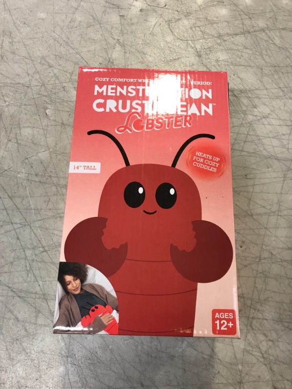 Photo 2 of Menstruation Crustacean – Cuddly & Cute 14" Lobster Plush with Lavender Scented Heating Pad – by What Do You Meme?
