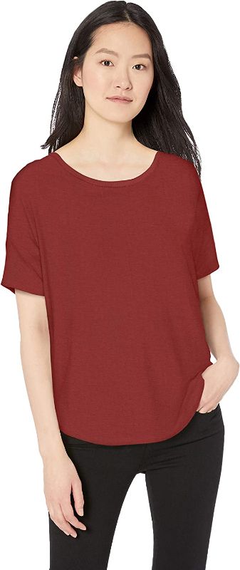 Photo 1 of Daily Ritual Women's Jersey Relaxed-Fit Short-Sleeve Drop-Shoulder Scoopneck T-Shirt SIZE S 
