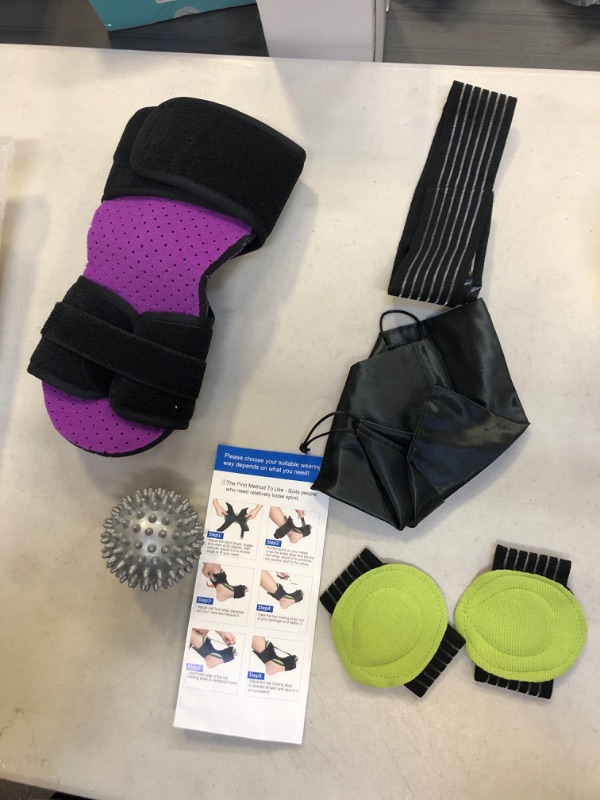 Photo 2 of 2021 New Upgraded Purple Night Splint for Plantar Fascitis, AiBast Adjustable Ankle Brace Foot Drop Orthotic Brace for Plantar Fasciitis, Arch Foot Pain, Achilles Tendonitis Support for Women, Men ** SIZE IS UNKNOWN