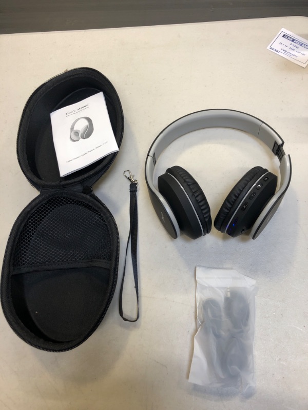Photo 1 of ZIHNIC Bluetooth Headphones Over-Ear, Foldable Wireless and Wired Stereo Headset Micro SD/TF, FM for Cell Phone,PC,Soft Earmuffs &Light Weight for Prolonged Wearing(Black/Gray)
