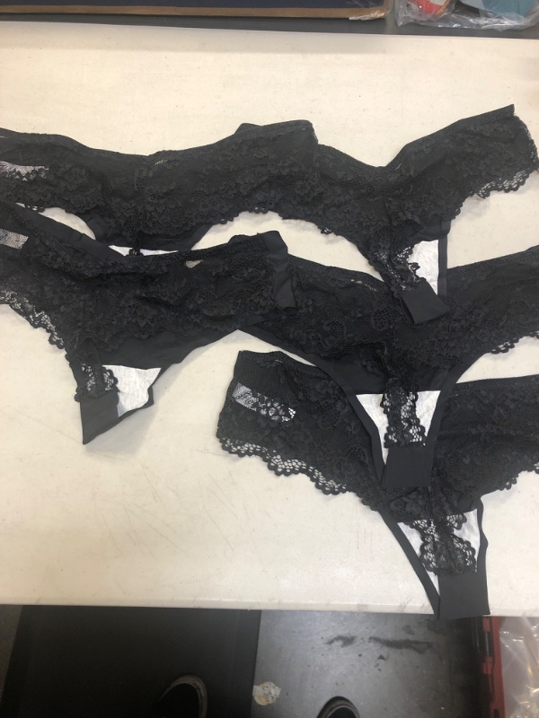 Photo 1 of 5 PCK WOMENS LINGERIE BOTTOMS BLACK LARGE