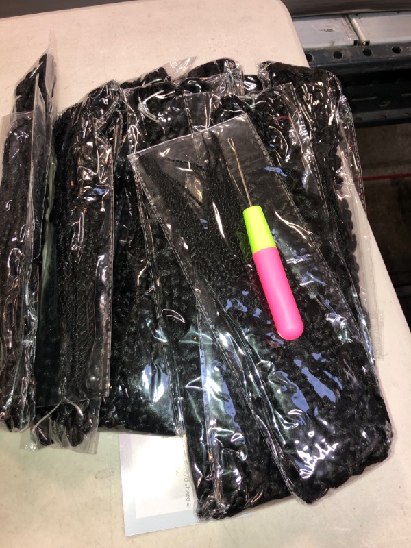 Photo 1 of 4 Inch Goddess Box Braids Crochet Hair Bohomian Crochet Box Braids Curly Ends 8 Pack 3X Crochet Braids Synthetic Braiding Hair Extension Black