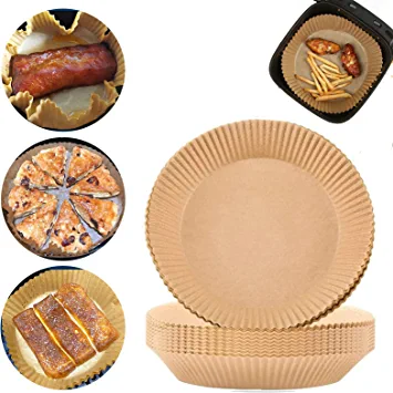 Photo 1 of Air Fryer Disposable Paper Liner - 100PCS 6.3In Round Non-Stick Insert Parchment Paper Liners, Oil-proof, Water-proof Cooking Baking Roasting Filter Sheet for Airfryer Basket, Microwave, Oven, Dryer