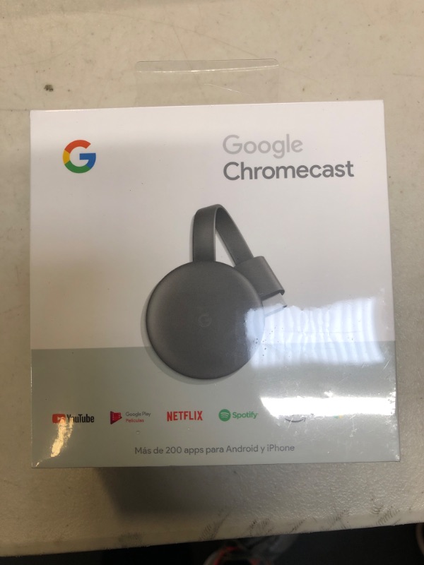 Photo 2 of Google Chromecast - Streaming Device with HDMI Cable - Stream Shows, Music, Photos, and Sports from Your Phone to Your TV
FACTORY SEALED