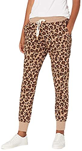 Photo 1 of Amazon Essentials Women's French Terry Fleece Jogger Sweatpant (Available in Plus Size), Leopard, X-Small
