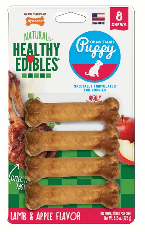 Photo 1 of 181404 Edible Lamb-App Bone Pup Pet 8Ct ** PACKAGING OPENED **BEST BEFORE 09-14-25
