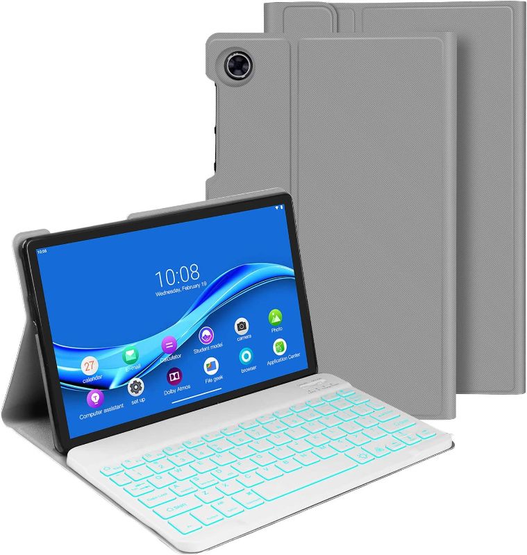 Photo 1 of XIWMIX Lenovo Tab M10 FHD Plus Backlit Keyboard Case 10.3 Inch (TB-X606F / TB-X606X), Slim Case Lightweight Smart Cover with Magnetically Detachable Wireless Bluetooth Keyboard for Lenovo Tab M10 Plus ** FACTORY SEALED 
