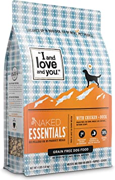 Photo 2 of "I and love and you" Naked Essentials Dry Dog Food - Natural Grain Free Kibble, Chicken + Duck, Trial Size, 4-Pound Bag