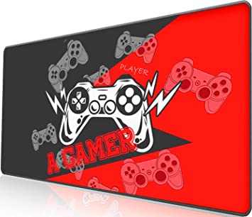 Photo 2 of 27.5" x 11.8" Extended Awlnail Mouse Pad Large XL Gaming Mousepad for Laptop, Computer & Desktop, Stitched Edges Mouse Mat with Designs, Non-Slip Rubber Base Mousemat for Office & Home
