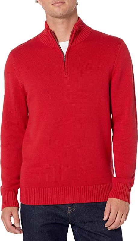 Photo 1 of Goodthreads Men's Soft Cotton Quarter-Zip Sweater
XL