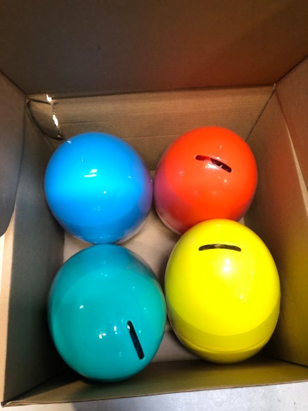 Photo 1 of Jofan 4 Pack Jumbo Take Apart Dinosaur Eggs Prefilled Plastic Easter Eggs with Toys Inside for Kids Boys Girls Easter Basket Stuffers Gifts Party Favors
