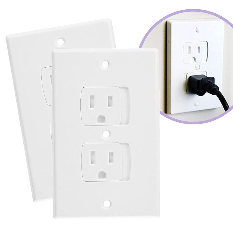 Photo 1 of Ashtonbee Child Safety Plug Socket Covers, Plug Covers for Electrical Outlets, Electrical Safety Baby Products, White, Set of 2 --2 PACK 
