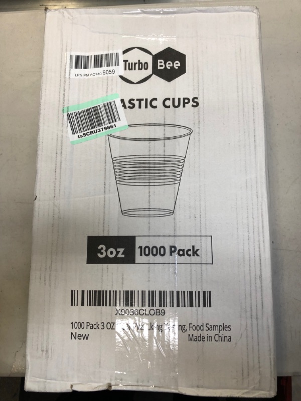 Photo 2 of 1000 Pack 3oz Disposable Plastic Cups,Disposable Mouthwash Cups,3 Ounce Small Clear Cups Ideal for Whiskey,Drinking Tasting, Food Sample 1000pack-3oz