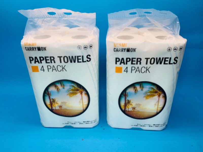 Photo 1 of 655029…8 Miami Carryon paper towel rolls 80 sheets per roll 