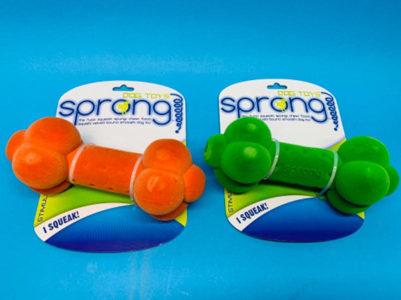 Photo 2 of 665125…2 sprong dog toys- fuzzi, squeaky, chew floats