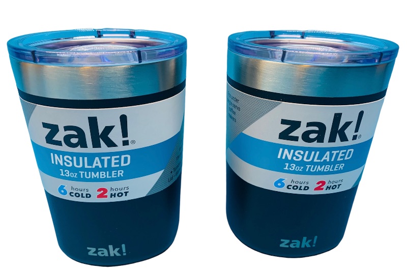 Photo 1 of 665386… 2 Zak!  Insulated 13 oz tumblers 6 hours cold 2 hours hot