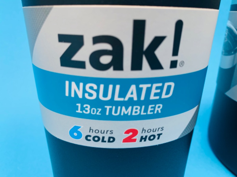 Photo 1 of 665390… 2 Zak!  Insulated 13 oz tumblers 6 hours cold 2 hours hot