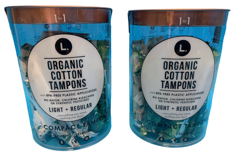Photo 1 of 665393…30 L. Organic cotton tampons in canisters 