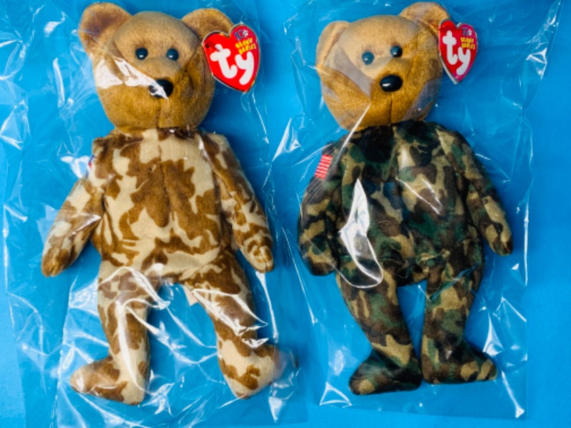 Photo 1 of 665473… 2 TY beanie babies in plastic bags 