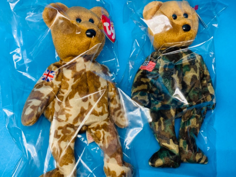 Photo 1 of 665473… 2 TY beanie babies in plastic bags 