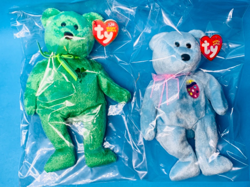 Photo 1 of 665476… 2 TY beanie babies in plastic bags 