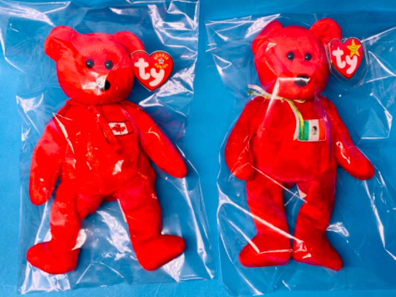 Photo 1 of 665477… 2 TY beanie babies in plastic bags 