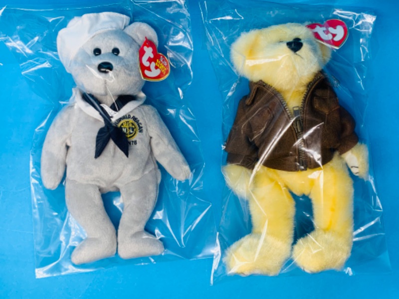 Photo 1 of 665478… 2 TY beanie babies in plastic bags 