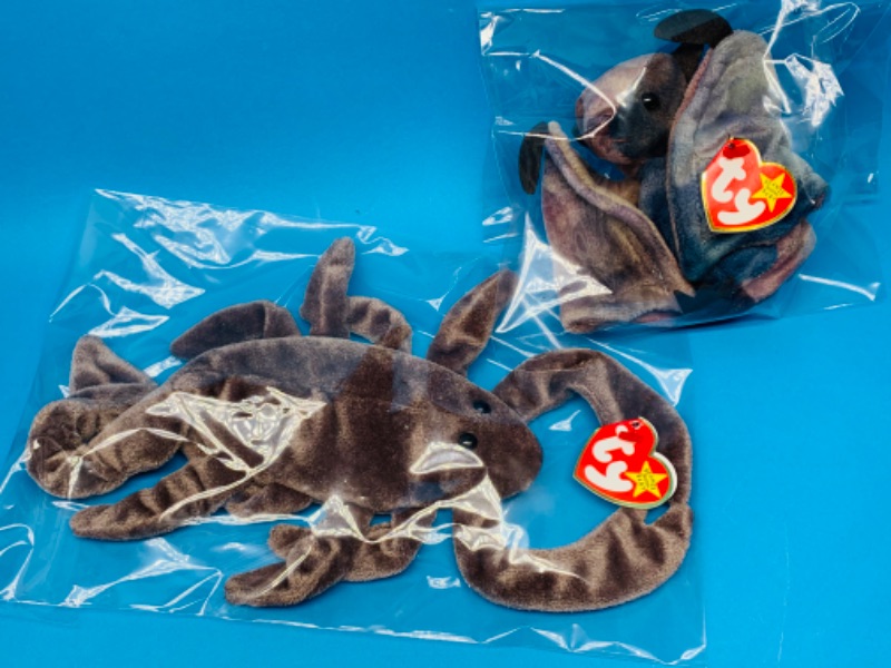 Photo 1 of 665479… 2 TY beanie babies in plastic bags 